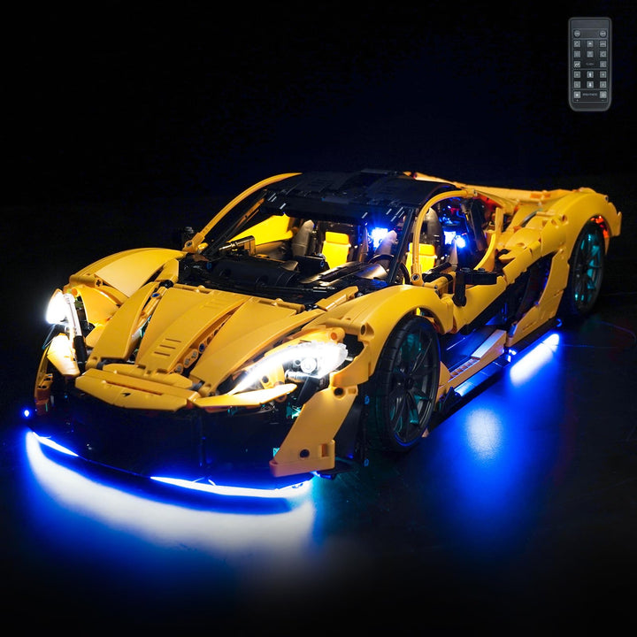 LocoLee Licht Kompatibel mit Lego 42172 McLaren P1 Fernbedienung Version, Nur Lichter Set - Kein Mod