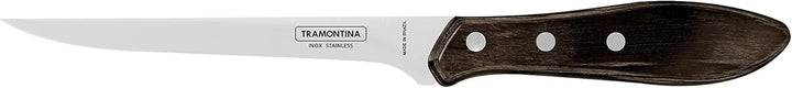 Tramontina Ausbeinmesser, Fleischmesser, Klinge 15 cm, rostfreier Edelstahl, Holzgriff, FSC 28.5 Aus