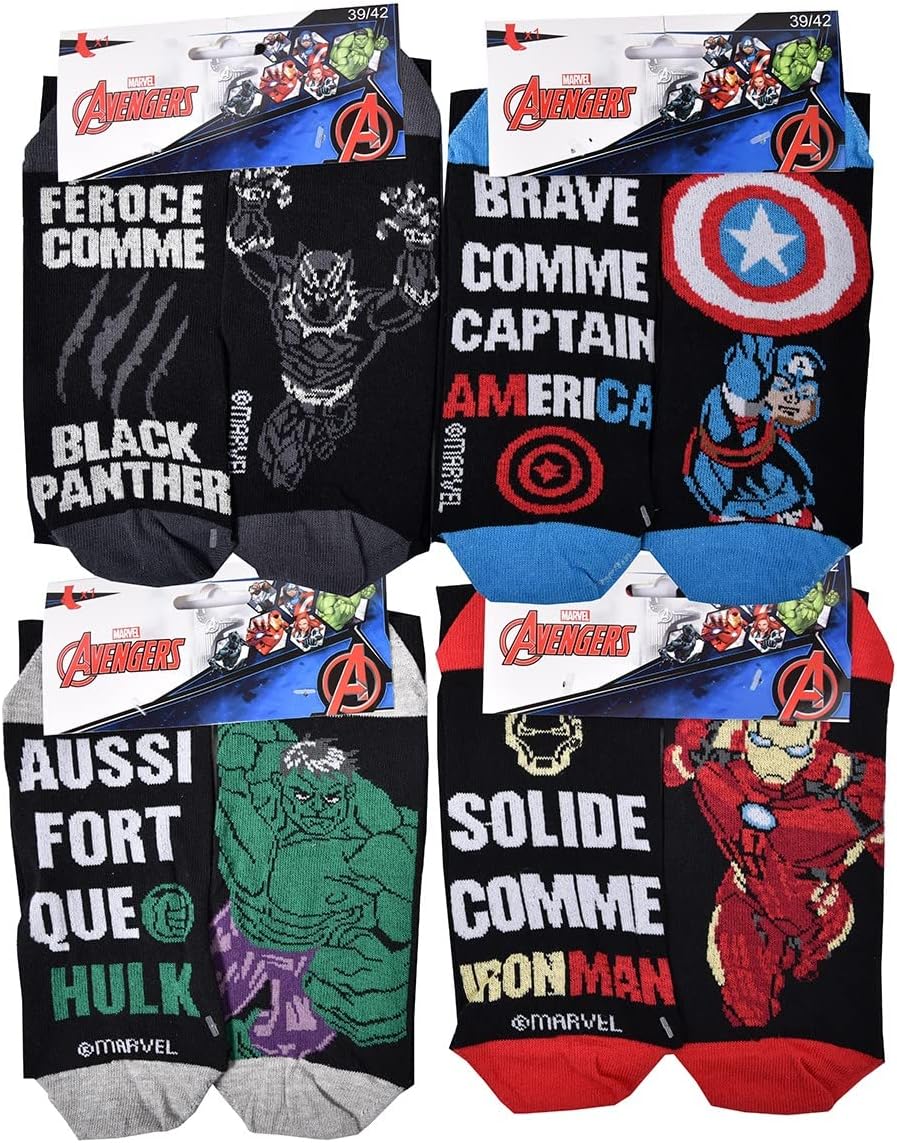 Ozabi Socken MEN Licence PACK MIT 12 PAAREN SURPRISE 43-46 3 ER PACK AVENGERS, 43-46 3 ER PACK AVENG
