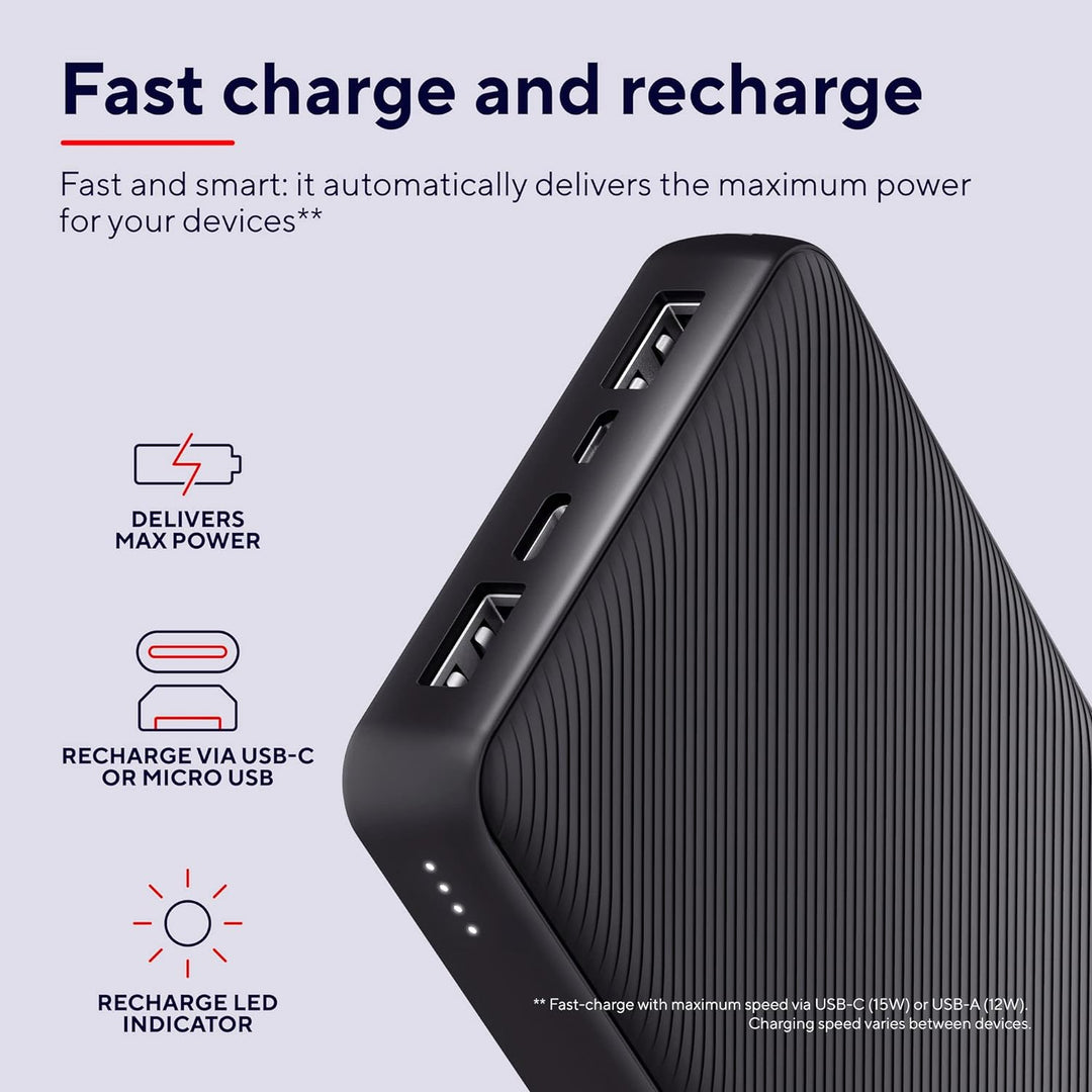 Trust Mobile Primo Powerbank Schnellladefunktion 20000 mAh, Nachhaltig, USB C Externer Akku, Tragbar