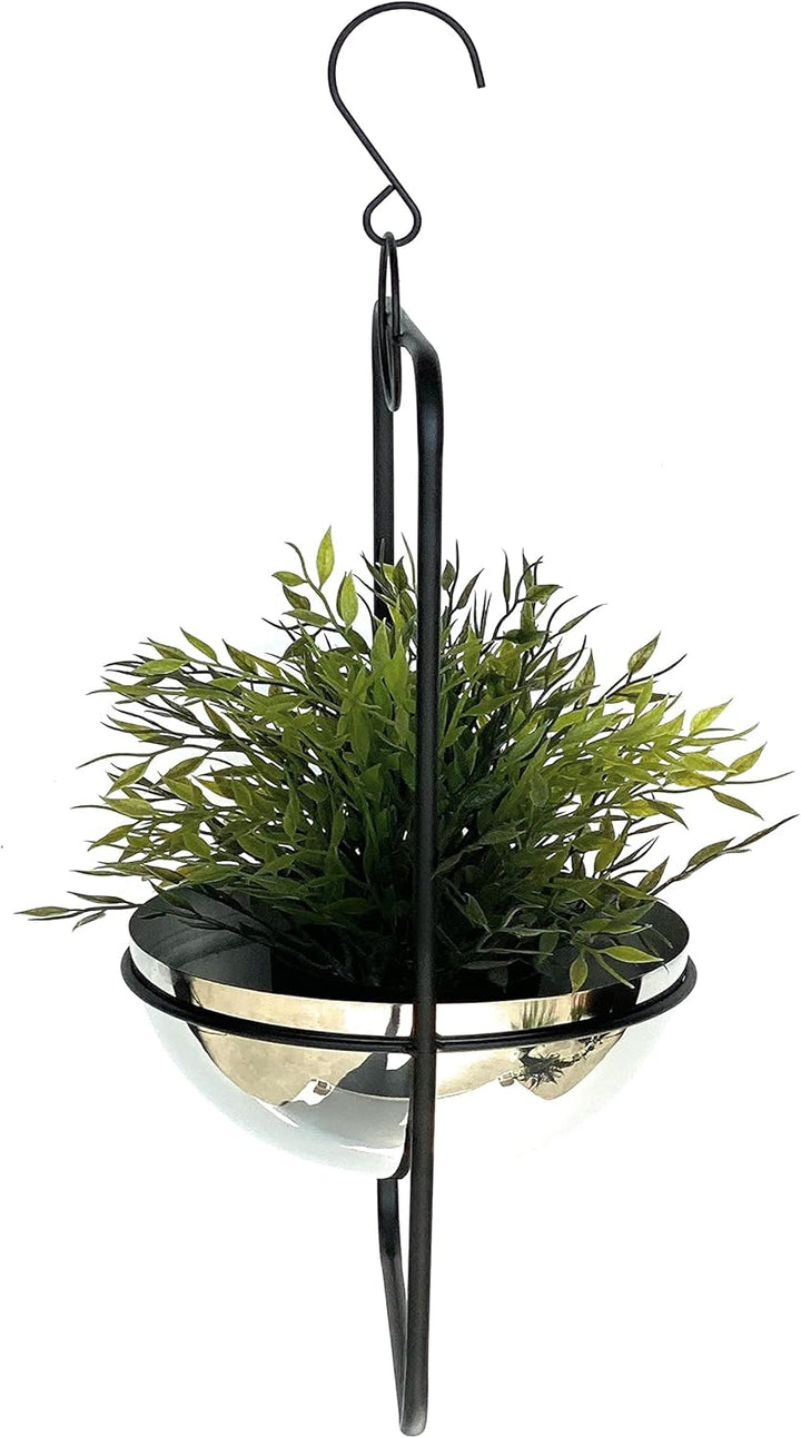 DanDiBo Blumenampel Innen Metall Wand Hängepflanzen 45 cm 96083 S mit Topf Silber Pflanzenhänger Blu