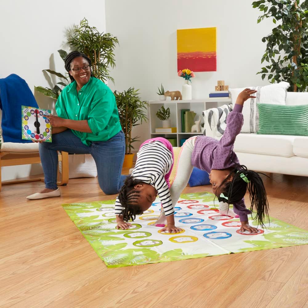 Twister Junior Hasbro Gaming Spielmatte Doppelseitige Spielmatte 2 in 1 Partyspiel für Jungen und Mä