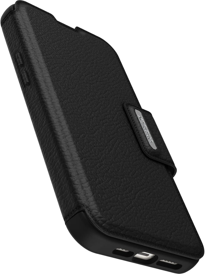 OtterBox Strada Hülle für iPhone 14 Plus, stossfest, sturzsicher, Premium Lederfolio mit Zwei Karten