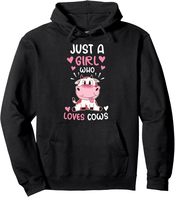 Kuh Nur Ein Mädchen, Das Kühe Liebt Farmer Pullover Hoodie