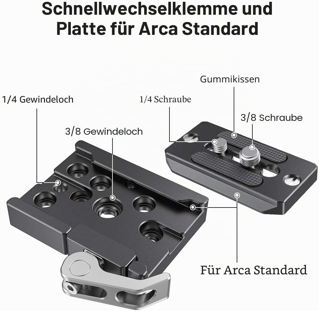 SMALLRIG Quick Release Clamp Und Platte für Arca Swiss Standard - 2144