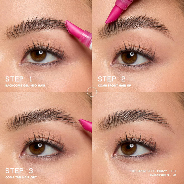 NYX Professional Makeup Brow Glue Crazy Lift, Ultra starkes Augenbrauengel, Für bis zu 24h Halt, 7ml