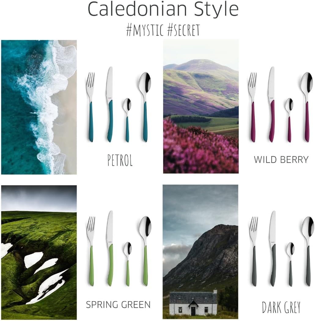 Kuppels Prisma Besteck Set für 6 Personen aus Edelstahl poliert | Besteckset 24-teilig | Hochwertige