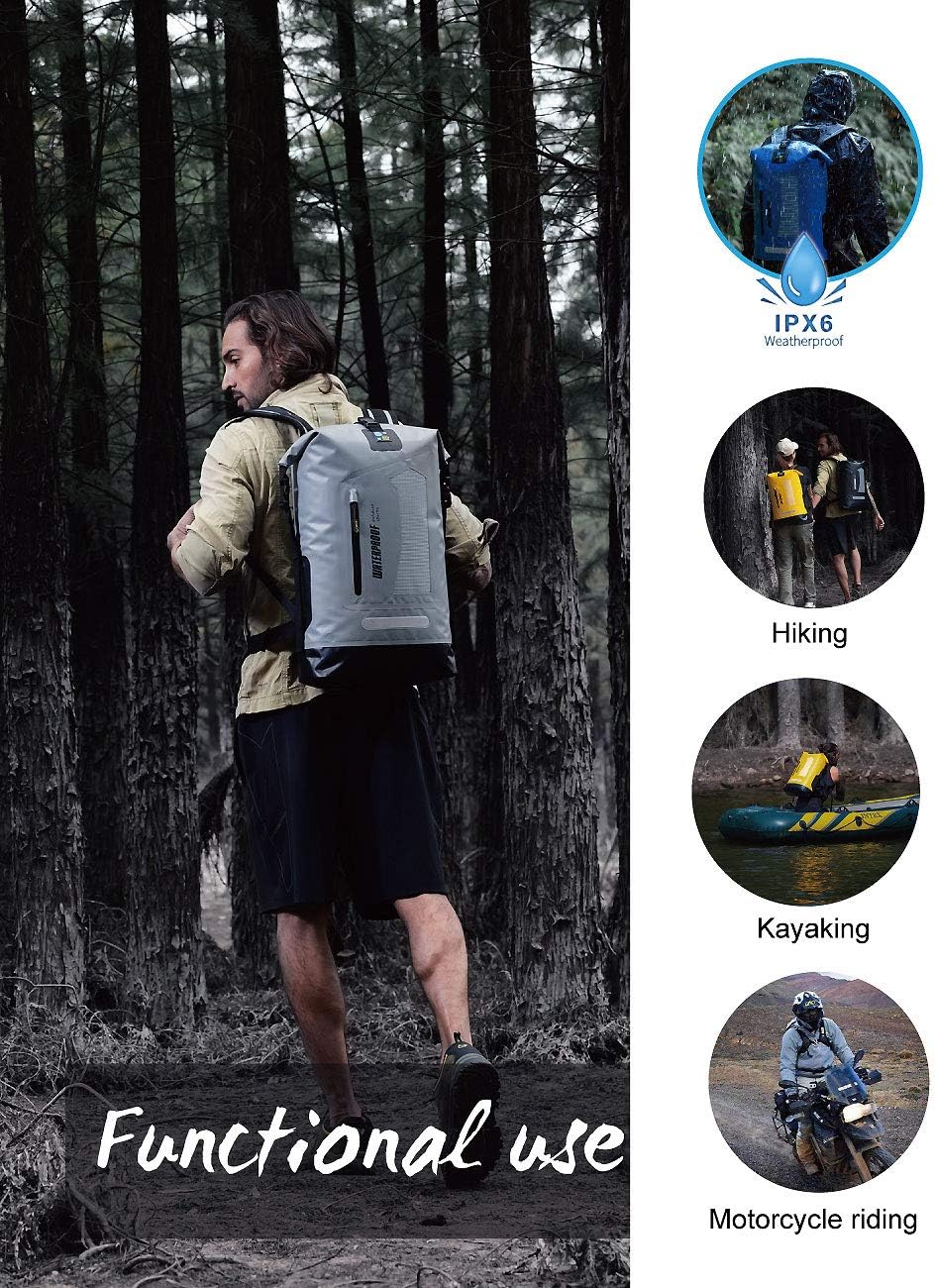 IDRYBAG Wasserdichter Rucksack Dry Bag 20L/30L/40L, schwimmender trockener Rucksack wasserdicht für