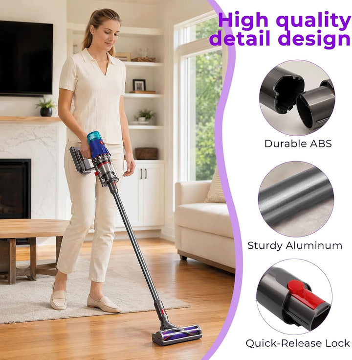 Verlängerungsrohr Kompatibel mit Dyson V12 Detect Slim / V10 Digital Slim, 74 cm Saugrohr aus Alumin