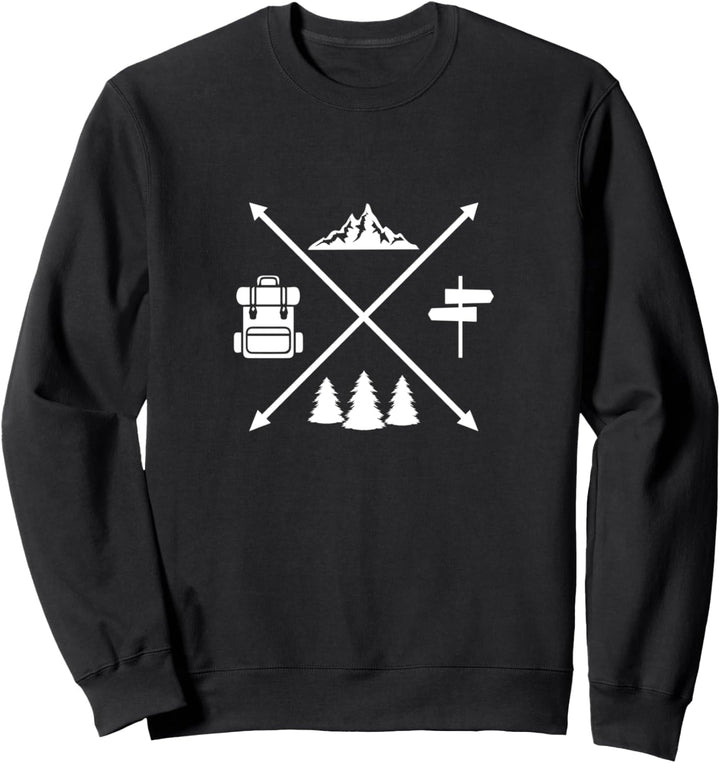 HIKING MOUNTAIN Berg Wandern Outdoor Motiv für Abenteurer Sweatshirt