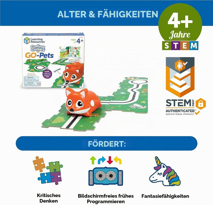Learning Resources Coding Critters Go-Pets Renntiere – Fuchs Scrambles, Mint, Programmierspielzeug f