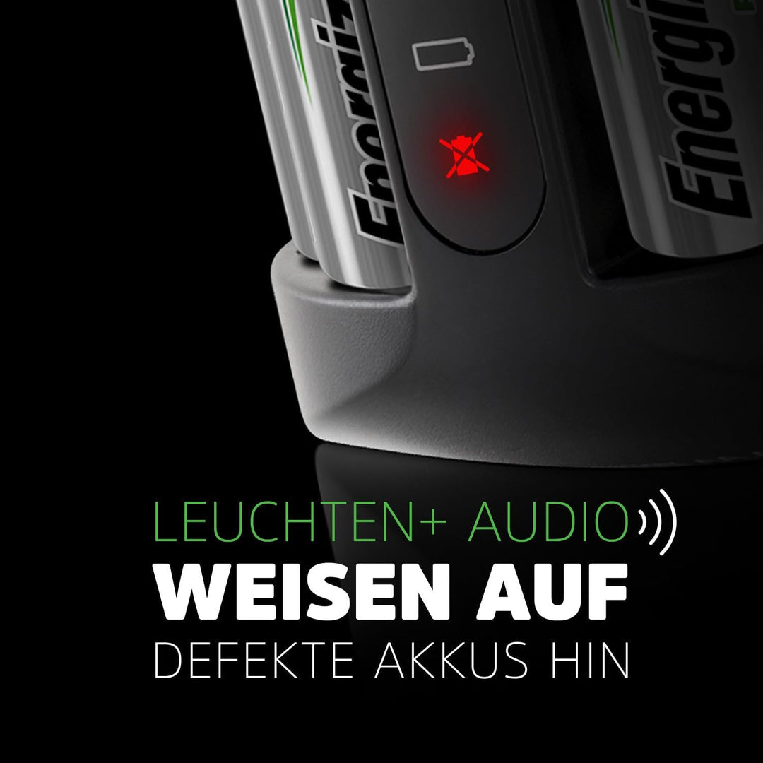 Energizer Recharge Pro - Batterieladegerät für Wiederaufladbare Akku AA und AAA NiMH - 4 AA 2000 mAh