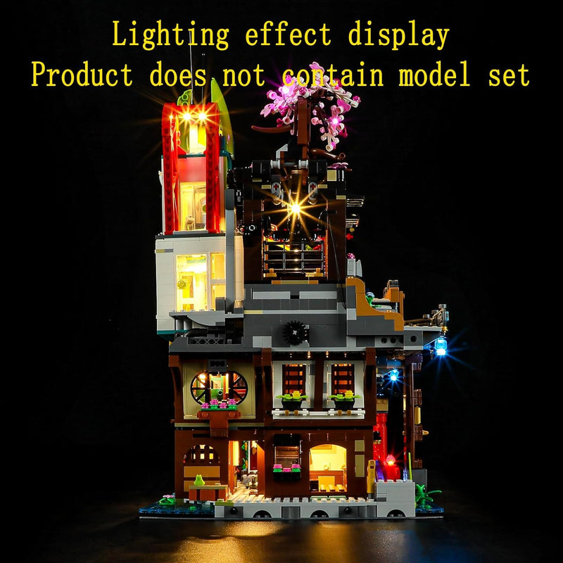 GEAMENT LED Licht-Set Kompatibel mit Lego Die Märkte von NINJAGO City (NINJAGO City Markets) - Beleu