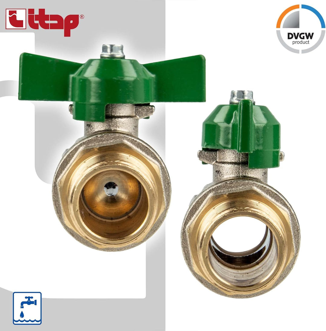 ITAP -IT379B034- Trinkwasser-Kugelhahn GREEN Typ 379 - IG x AG 3/4 Zoll (DN 20)
