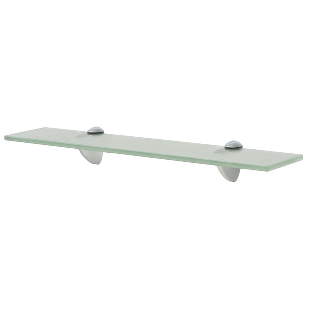 vidaXL Wand Regal Glasregal Glasboden Glasablage Badregal Mattiert 50x10 cm 8 mm Weiss 50 x 10 cm/1,