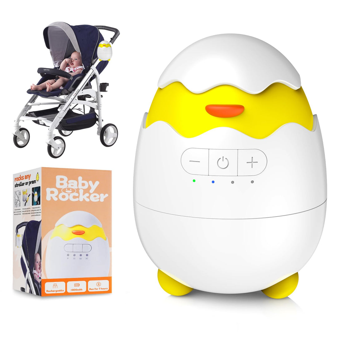 Kinderwagenschaukler- Das Original Schlafhilfe für Baby, 5 Einstellbare Schaukelintensitäten, USB-C