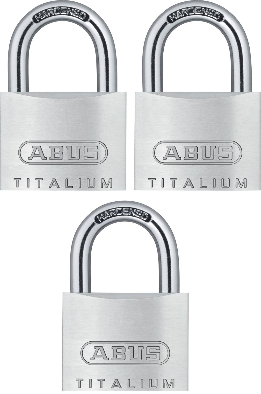 ABUS 54ti/40 Titalium Padlock Triple Pack 40mm Standardbügel 3er Set, 40mm Standardbügel 3er Set