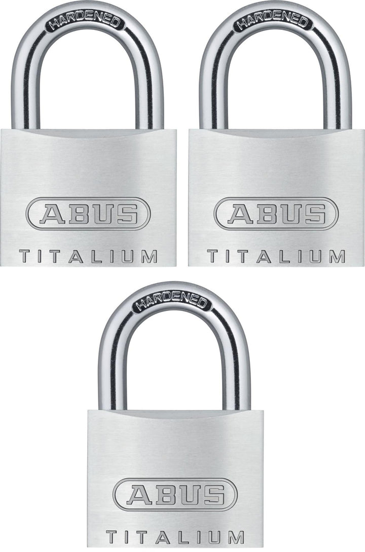 ABUS 54ti/40 Titalium Padlock Triple Pack 40mm Standardbügel 3er Set, 40mm Standardbügel 3er Set