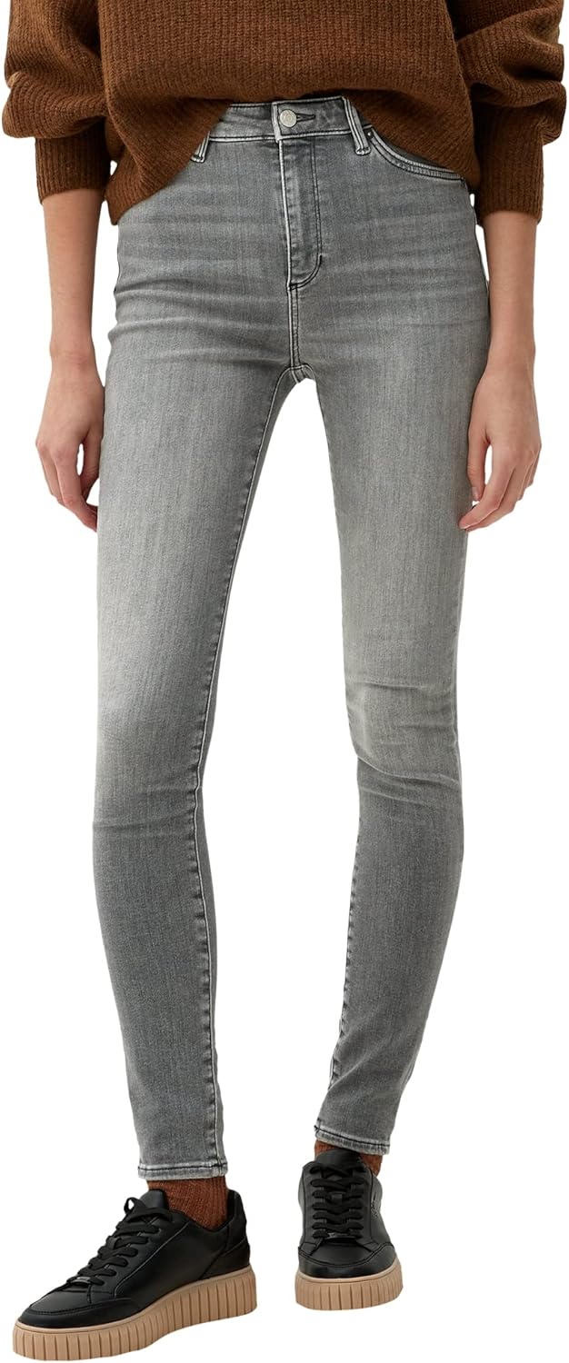 s.Oliver Damen Super Skinny: Jeans mit dezenter Waschung 38W / 30L Grau_meliert, 38W / 30L Grau_meli