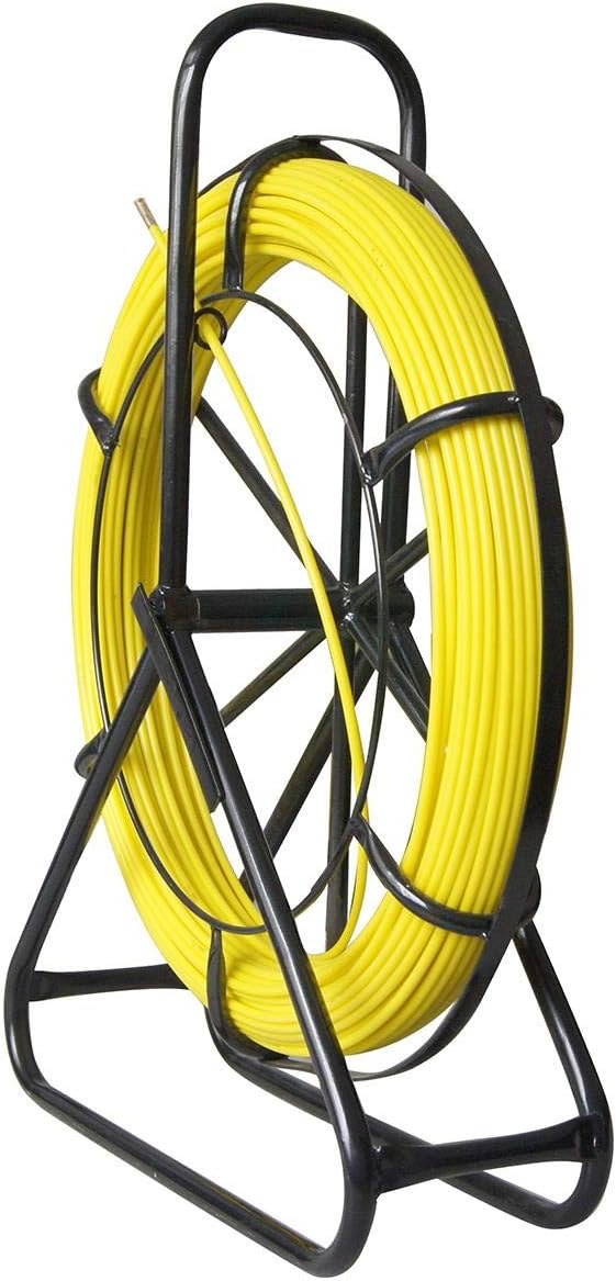 KATSU Glasfaserstab 6x80M Fischband Fiberglas Kabel Rad Rohr Rodder mit Stahlständer und Bremse, Gla