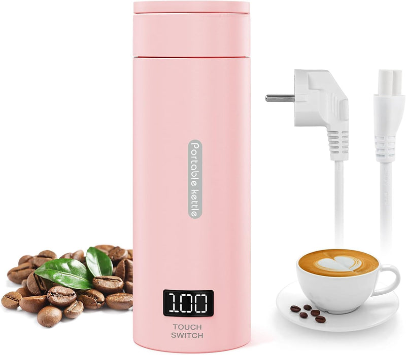 Flintronic Reise Elektrisch Wasserkocher, Mini Electric Kettle, 220 V/ 300W Thermoskanne, Elektrisch