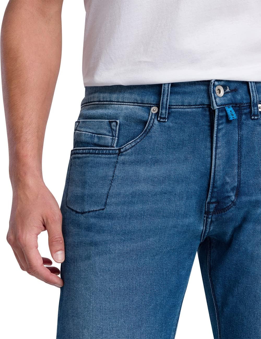 Pierre Cardin Herren Antibes Jeans 30W / 30L Ocean Blue Used Whisker, 30W / 30L Ocean Blue Used Whis