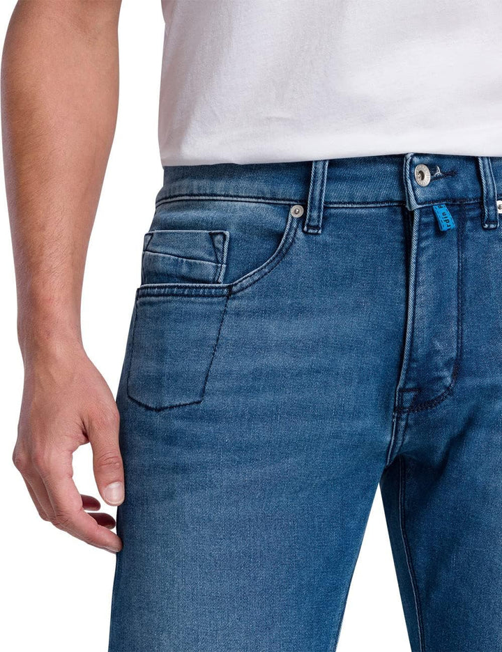 Pierre Cardin Herren Antibes Jeans 30W / 30L Ocean Blue Used Whisker, 30W / 30L Ocean Blue Used Whis