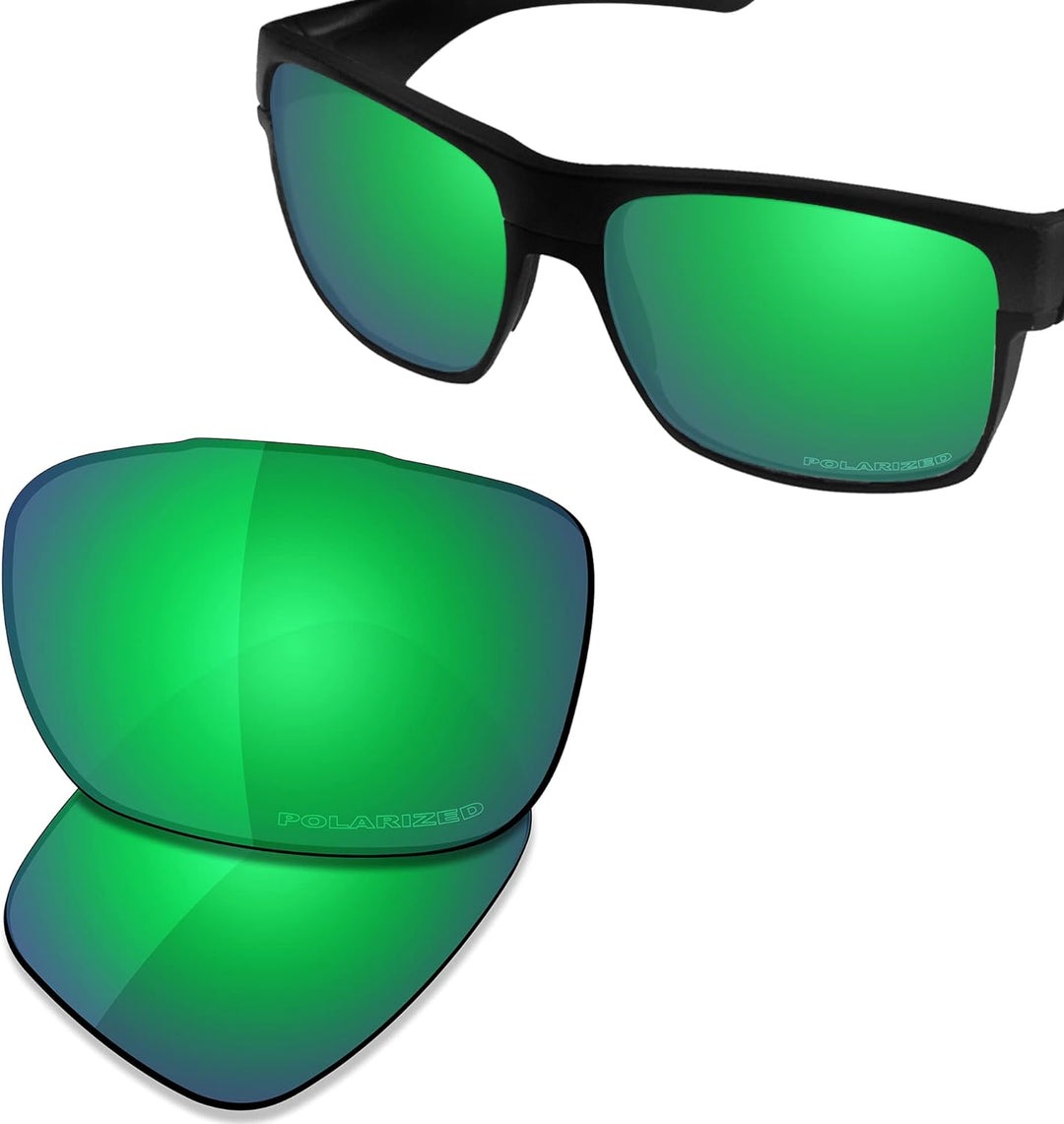 Saucer Premium Ersatzgläser für Oakley TwoFace OO9189 Sonnenbrillen High Definition - Jade Green Pol