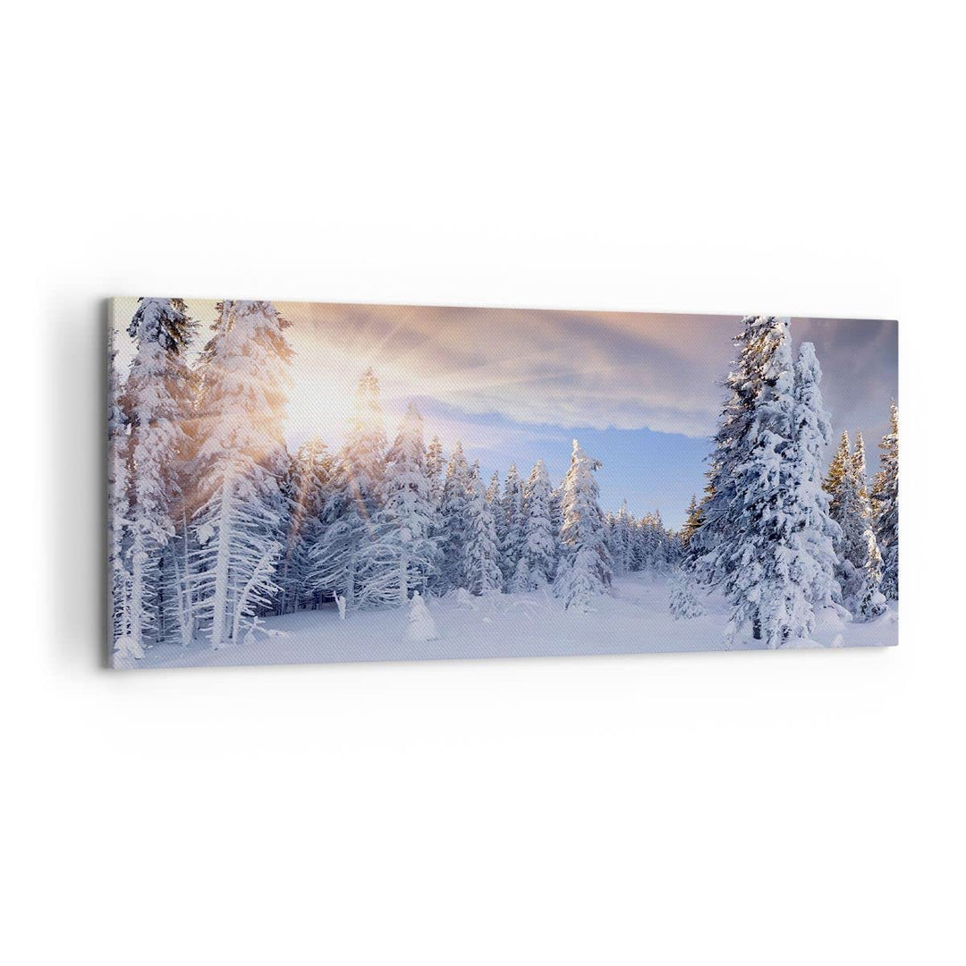 Wandbilder Dekoration Wohnzimmer Abenteuer alpen winter schnee Panorama Bilder auf Leinwand 120x50cm