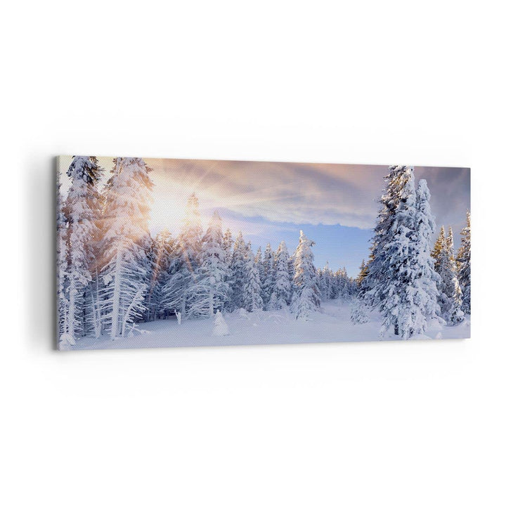 Wandbilder Dekoration Wohnzimmer Abenteuer alpen winter schnee Panorama Bilder auf Leinwand 120x50cm