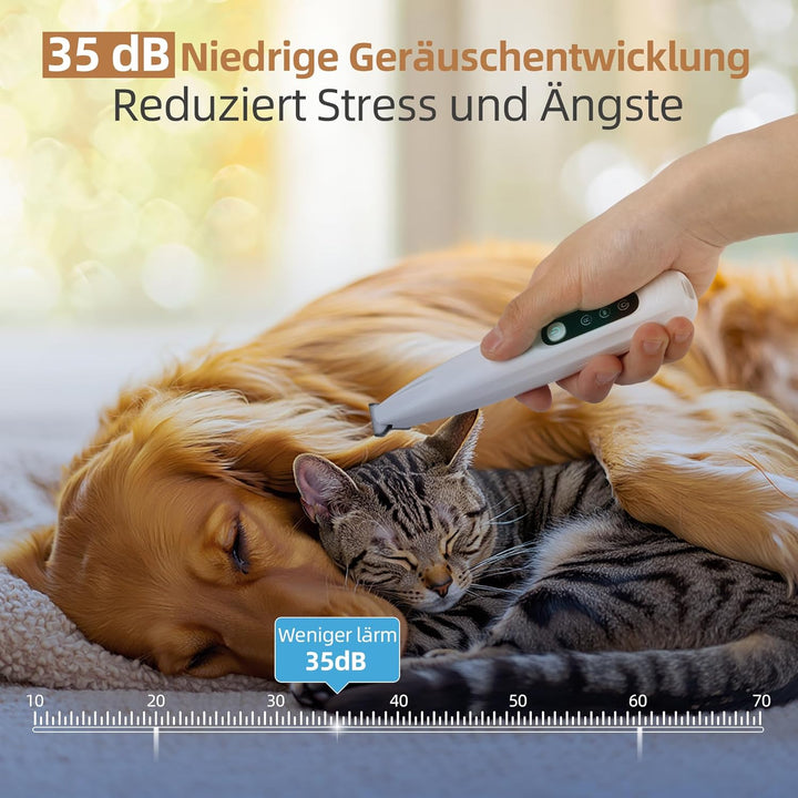 ALL FOR PAWS Hundepfoten-Trimmer, Hundeschneidemaschine mit LED-Licht, 18 mm Klinge, Haarschneider f