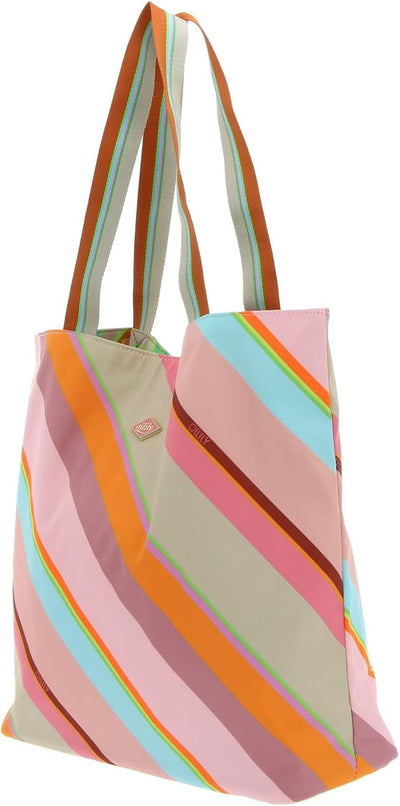 Oilily Romy Reversible Shopper Summer Stripes Misty Rose