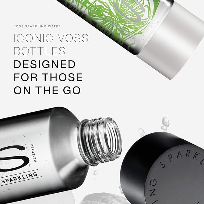 Voss Artesische Lime Mint Sparkling nach Honig Wasser (375 ml) Glas Flasche – 12 Pack Lime Mint 375