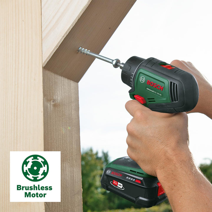 Bosch Akku-Bohrschrauber AdvancedDrill 18V-80 (zum Bohren und Schrauben; 18V System; 78 Nm; 13-mm-Me