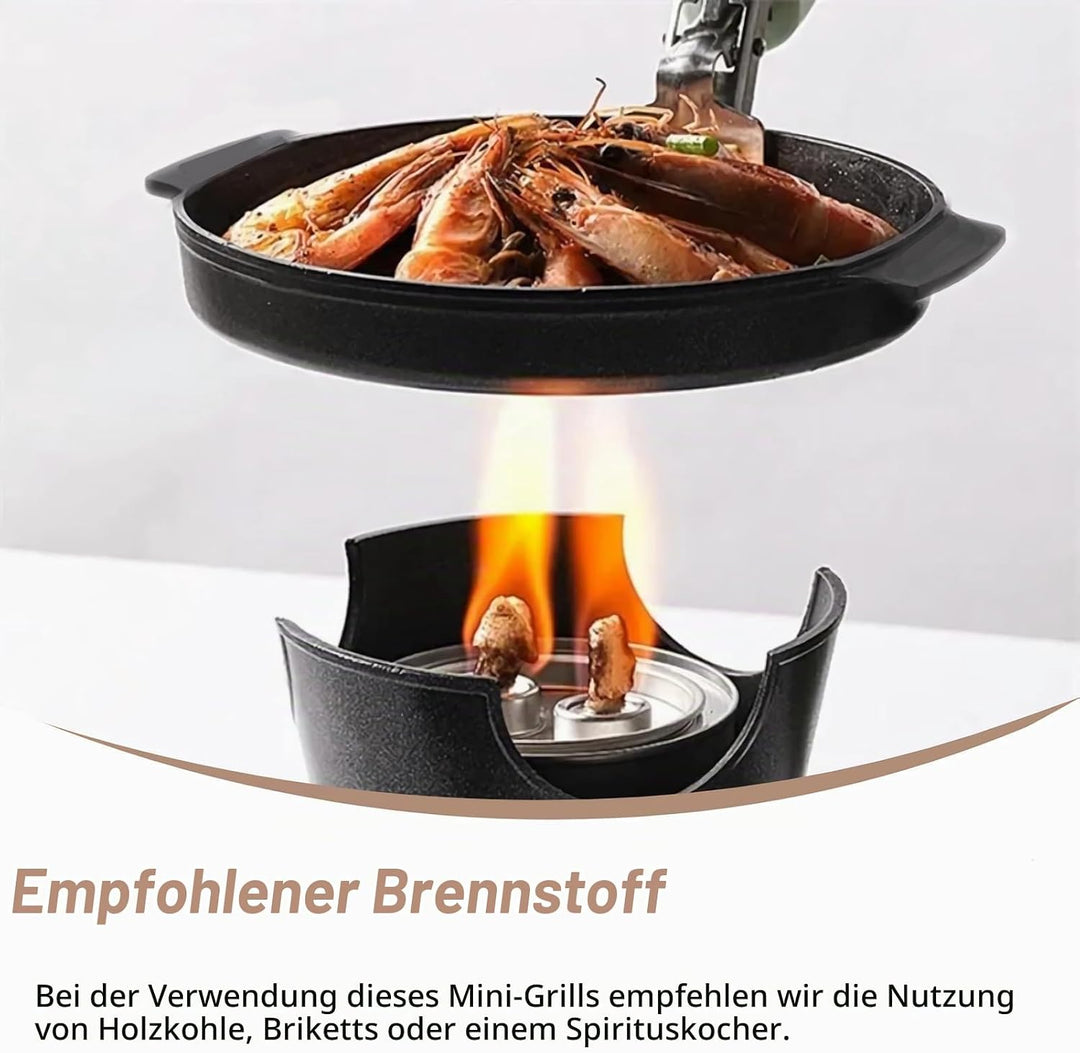 Mini-BBQ-Grill, Rauchfreier Japanischer Tischgrill für Den Innenbereich, Kleiner Grilltopf, Koreanis