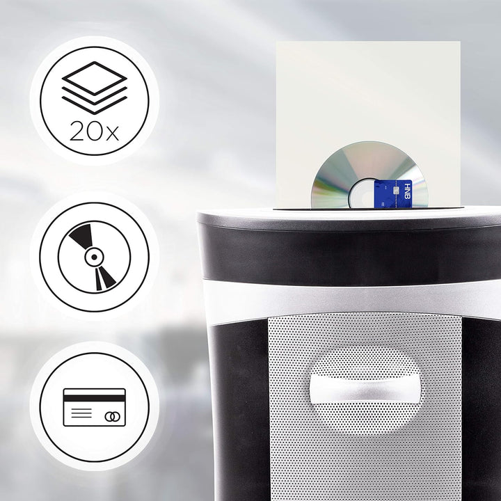 Duronic PS591 Aktenvernichter, Schredder mit Sicherheitsstufe P2, Reisswolf für Büro und Home-Office