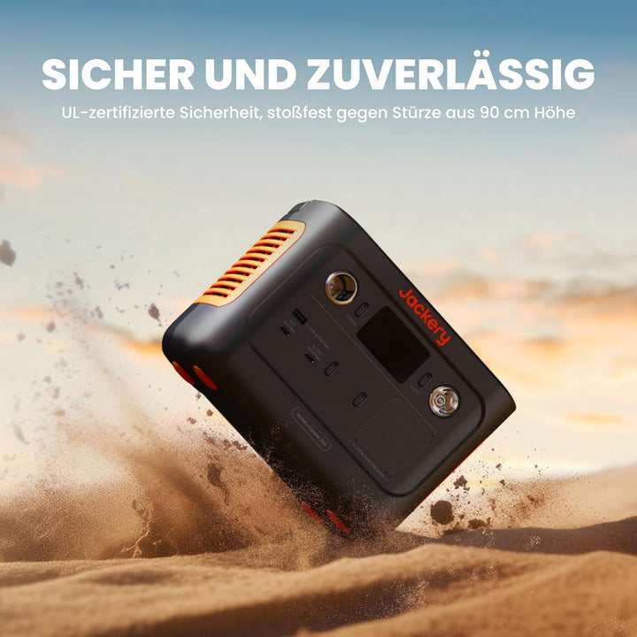 Jackery Explorer 240 v2 Tragbare Powerstation, 256Wh LiFePO4 Solargenerator mit 300W AC/100W USB-C A
