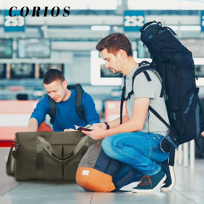 CORIOS Nylon Reisetaschen Duffle Bag Sporttasche Fitnesstasche Schwimmtasche für Herren/Damen Weeken