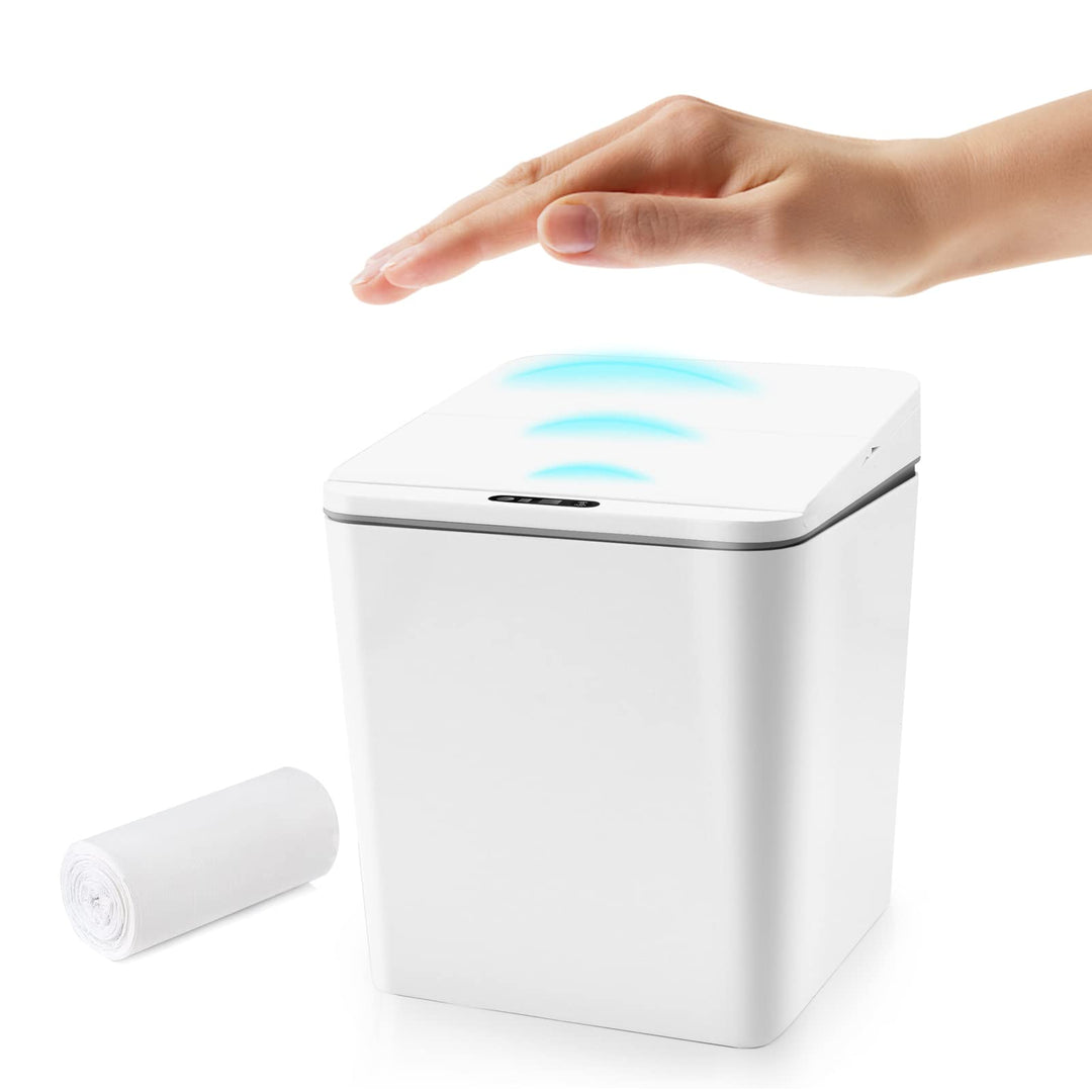 FEBHBRQ 6 Liter / 1,5 Gallon Automatische Erkennung Desktop Abfalleimer Box Form Mini Mülleimer mit