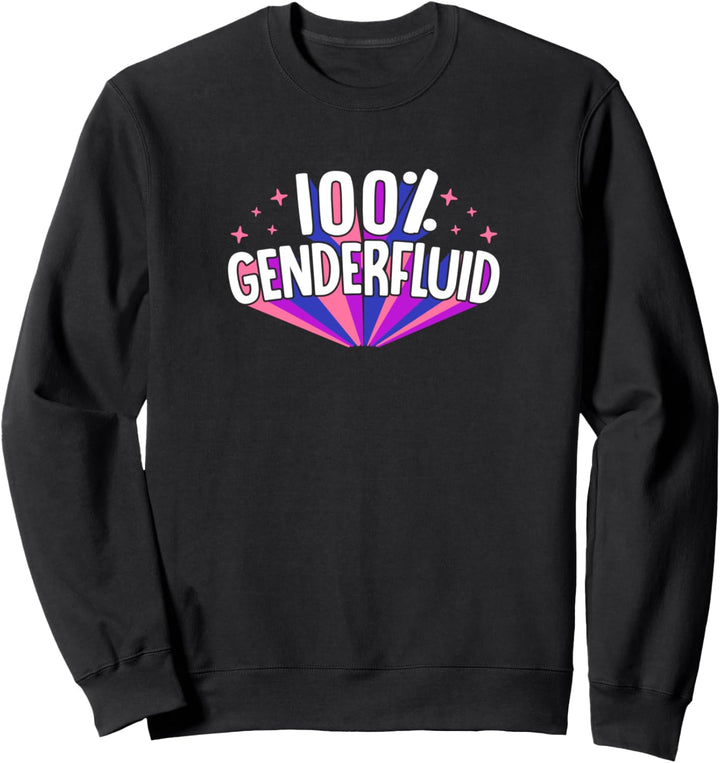 100 Percent Genderfluid Nonbinary Genderqueer Pride Stuff Sweatshirt