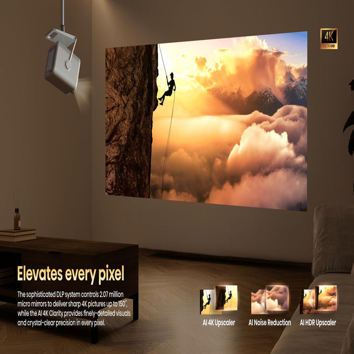 Hisense Laser Mini Projector M2 Pro, 65”-200" Projektionsgrösse,4K,Optischer Zoom 1.0-1.3:1,Reiner D