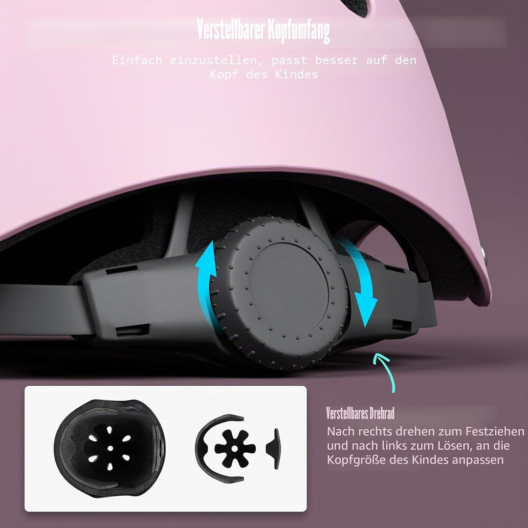 XJD Fahrradhelm für Kinder, Verstellbare Kinderhelm Skaterhelm Kinder Helm für Fahrrad Skateboard Sc