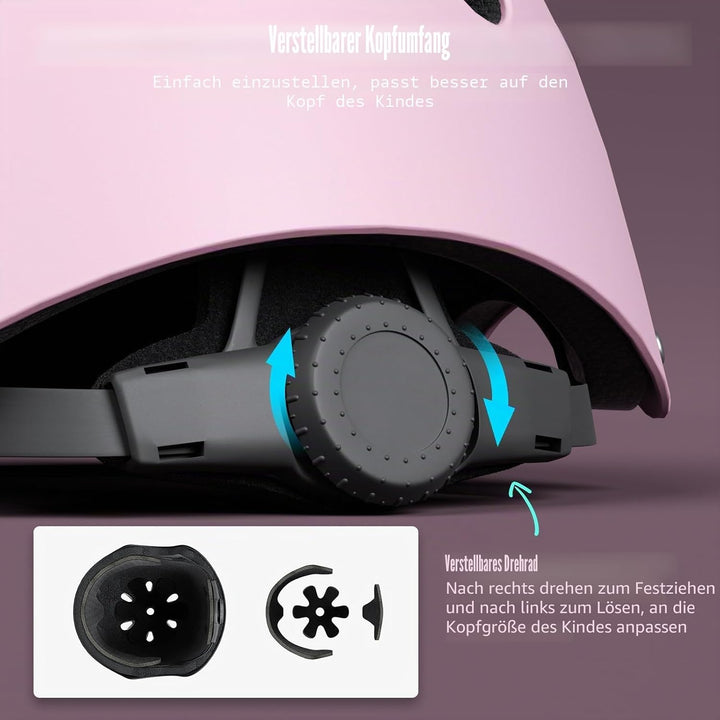 XJD Fahrradhelm für Kinder, Verstellbare Kinderhelm Skaterhelm Kinder Helm für Fahrrad Skateboard Sc