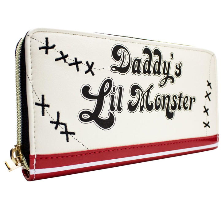 DC Harley Quinn Joker Daddys Lil Monster Portemonnaie Tri-Fold mit Münzfach & Kartenhalter, Weiss