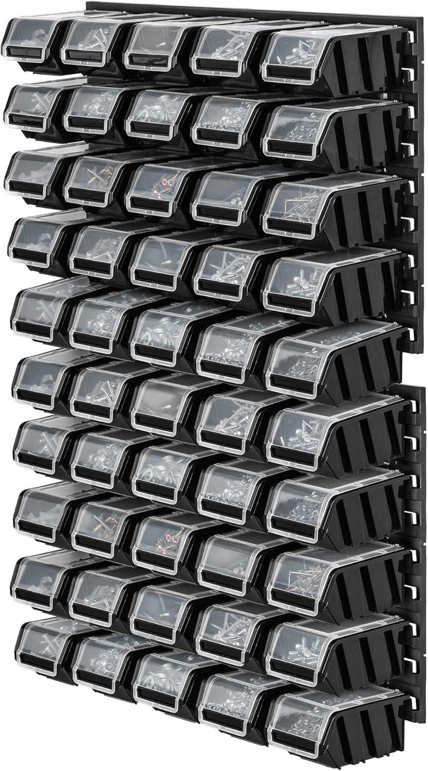 KADAX Werkstattwandregal, 58x78cm Lagersystem aus robustem Kunststoff, UV-Resistentes Werkstattregal