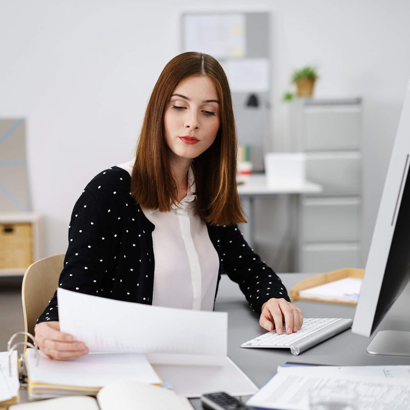 6 x Dokumentenablage, stapelbar, DIN A4 Papier, Büro, Schreibtisch, Briefablage aus Bambusholz, 6 x