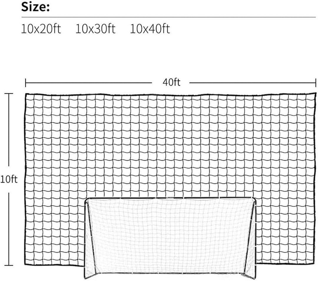 Aoneky Fussball Backstop Netz 3x3M/ 3x6M | quadratisches Netz 10x10cm No Knot | Fussball-Containment