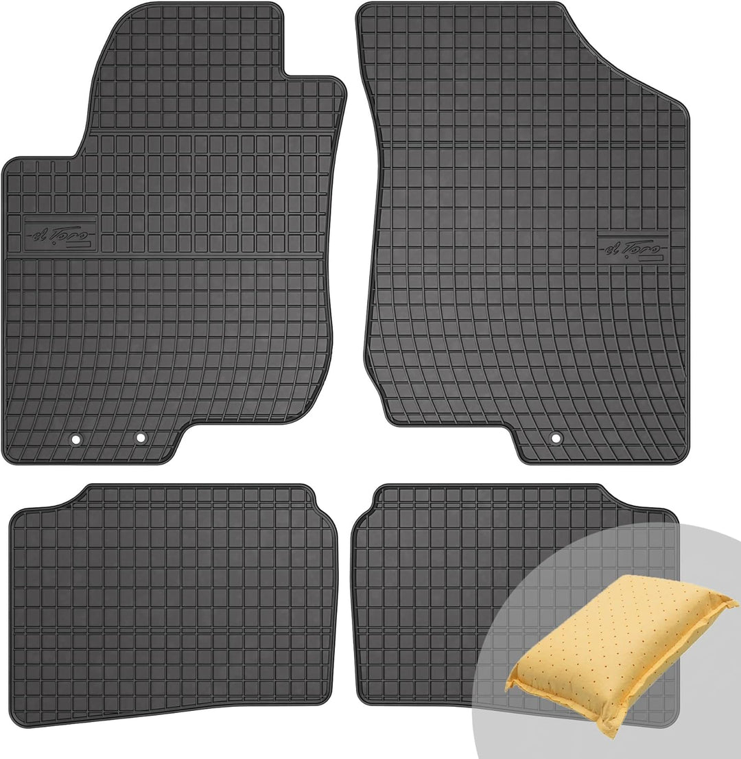 FROGUM EL Toro Gummimatten Ganzjähriges-Set von Autofussmatte Auto Fussmatten für Kia Ceed I 2006-20