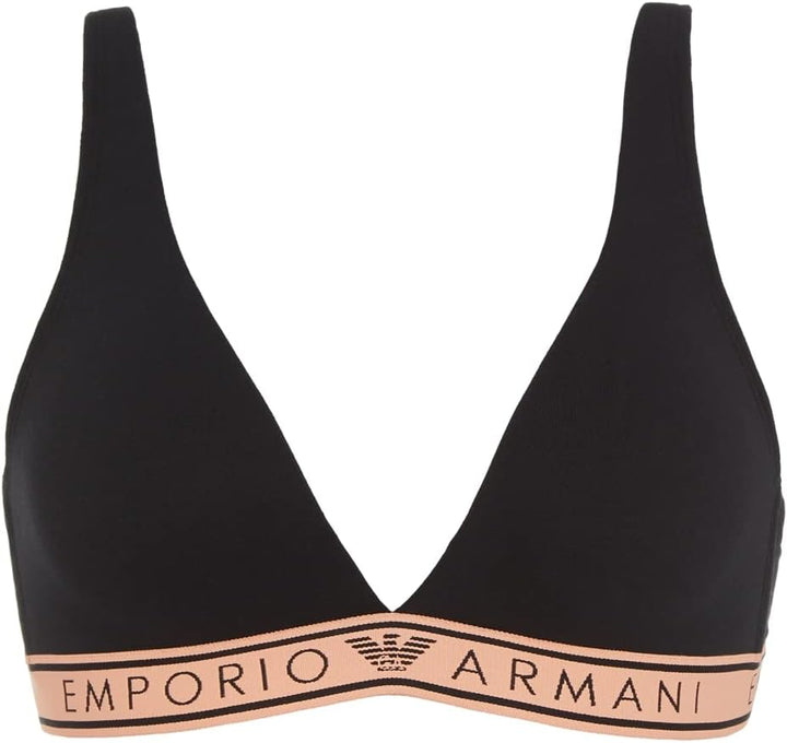 Emporio Armani Damen Women's Iconic Logoband Padded Bra L Schwarz, L Schwarz