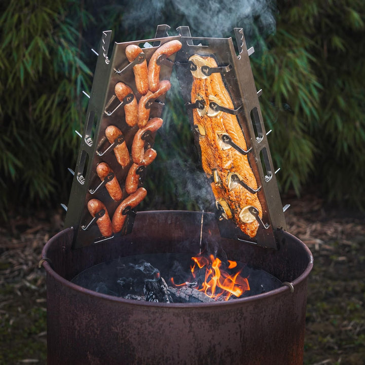Der Grillrost.com Flammlachshalter - Das Flammlachsbrett für die Ewigkeit!, Grillrost.com Flammlachs